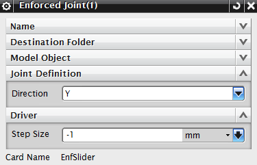 Picture: Definition of the enforced linear Motion Joint