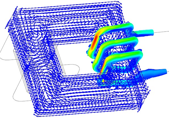 Picture: Eddy Currents on Transformer