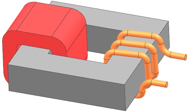 Picture: CAD model of the transformer to analyze