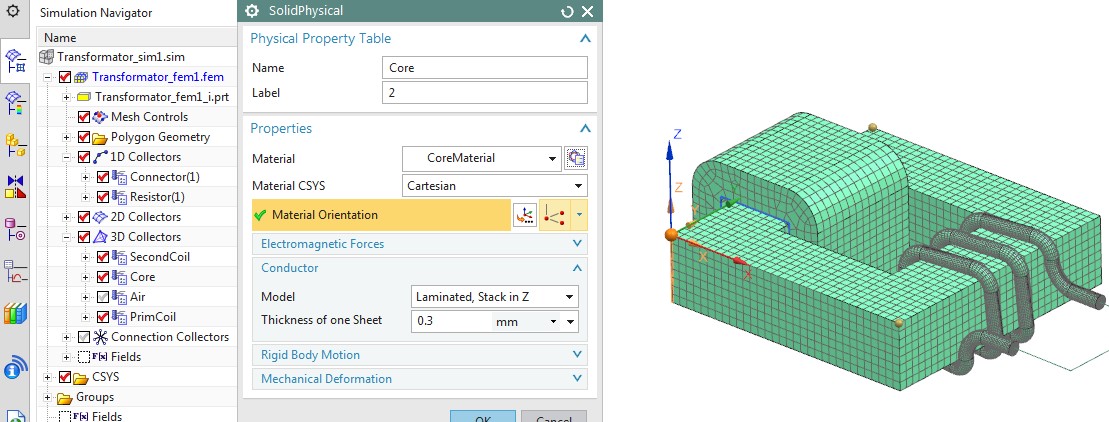 Picture: The application of Lamination Effects on the Core